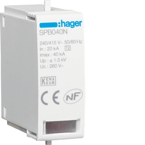 Surge Cartridge N-PE In 20kA Imax 40kA