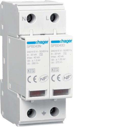 Surge Medium 2P T2 TNS/TT 40kA Remote contact