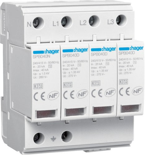 Surge Medium 4P T2 TNS/TT 40kA Remote contact
