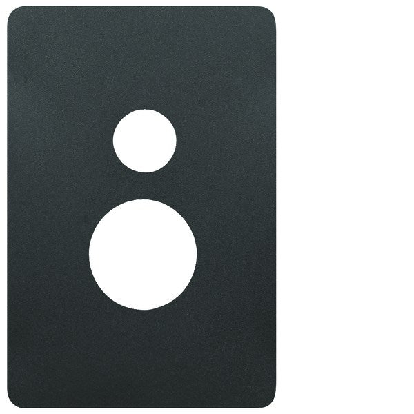 Allure Switched Socket Cover Plate Vert 1Gang Matt Black