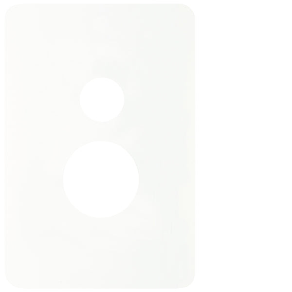 Allure Switched Socket Cover Plate Vert 1Gang Matt White