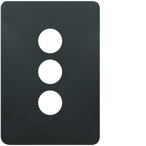 Allure Switch Cover 3Gang Matt Black