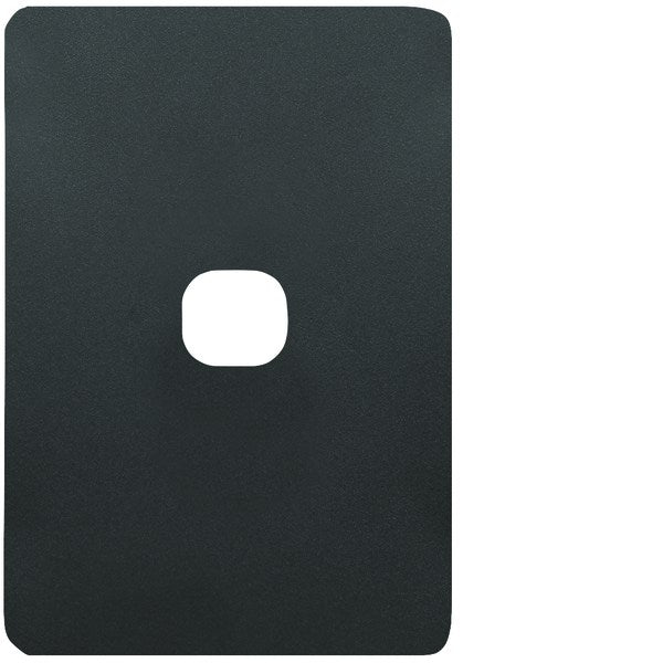 Allure Cover Plate Hybrid 1Gang Matt Black