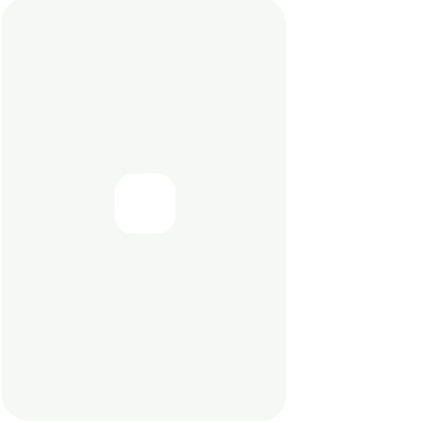 Allure Cover Plate Hybrid 1Gang Matt White