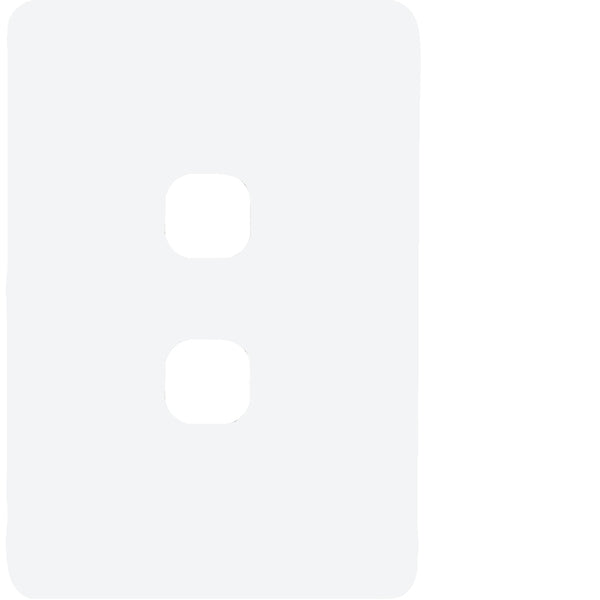 Allure Cover Plate Hybrid 2Gang Gloss White