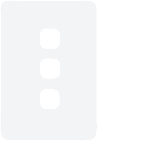 Allure Cover Plate Hybrid 3Gang Matt White