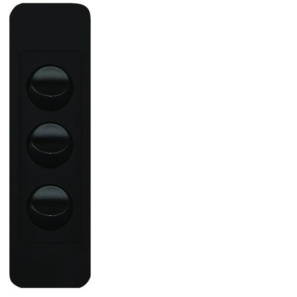 Allure Switch Architrave 16AX Triple Matt Black