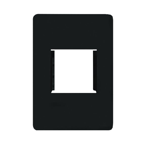 Allure Accommodation Plate 2Module Matt Black