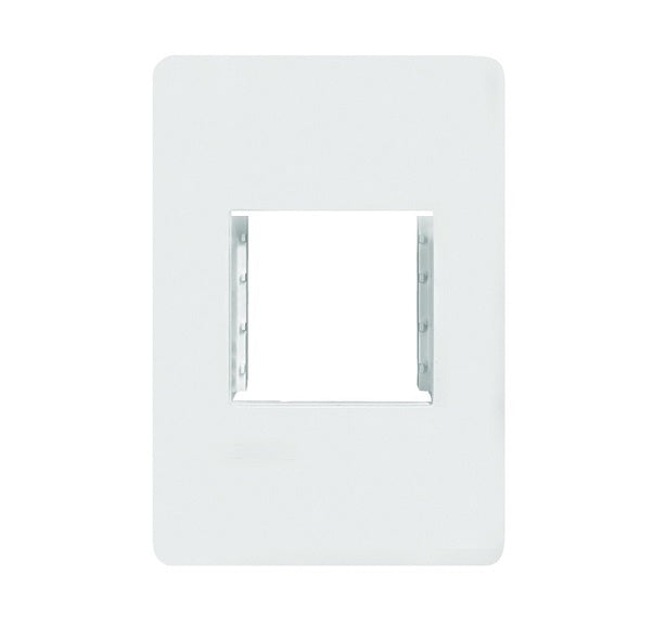 Allure Accommodation Plate 2Module Matt White