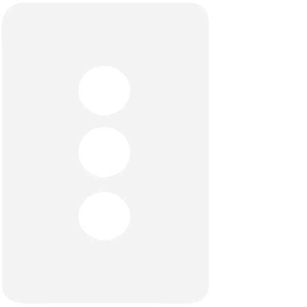 Allure Switch Plate 3Gang Gloss White