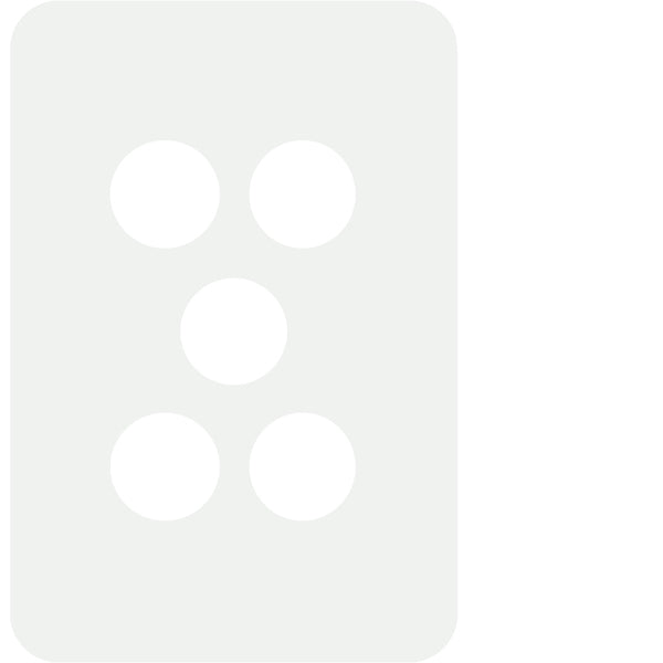 Allure Switch Plate 5Gang Gloss White