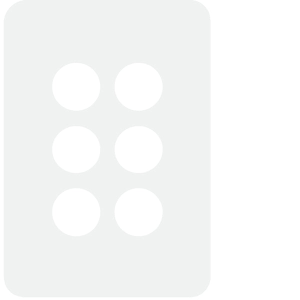 Allure Switch Plate 6Gang Matt White