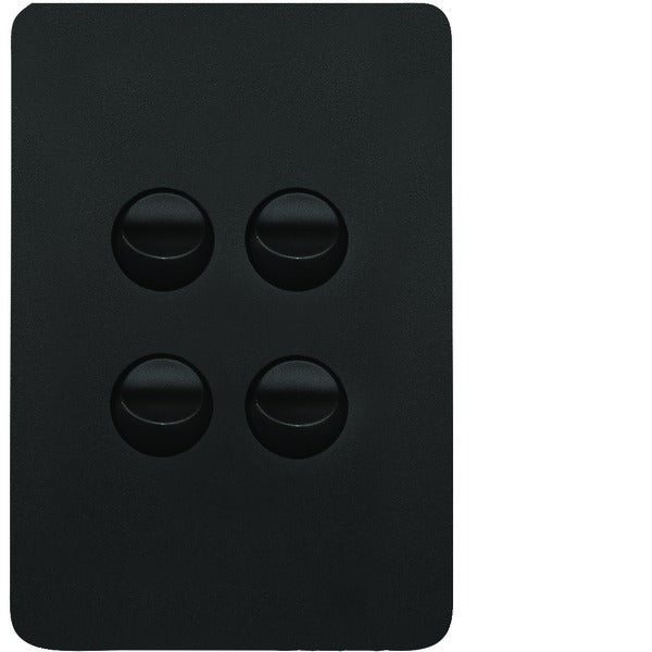 Allure Switch 4Way Vert 16AX Matt Black
