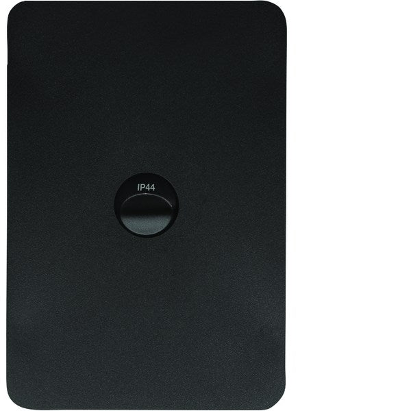 Allure Switch 16AX Single Vert Matt Black IP44
