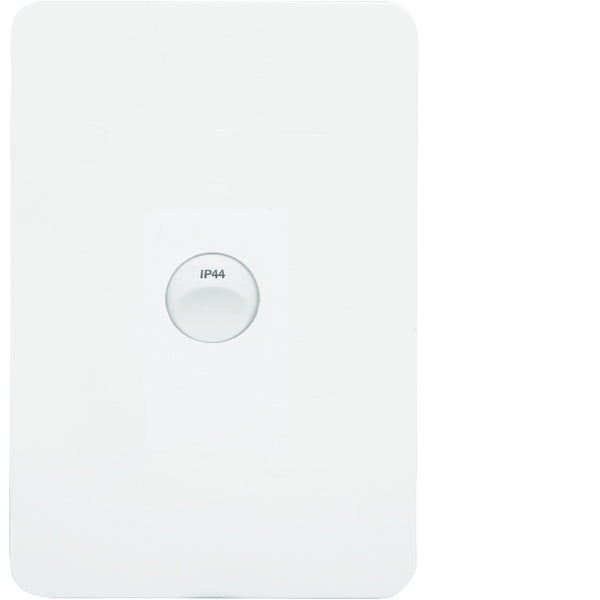 Allure Switch 16AX Single Vert Matt White IP44