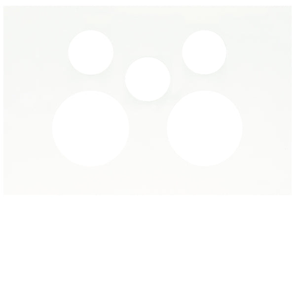 Finesse Sw Socket Cover Plate 2Gang Extra Sw Gloss White