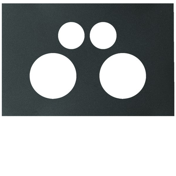 Finesse Cover Plate for Switched Socket Dbl Matt Black