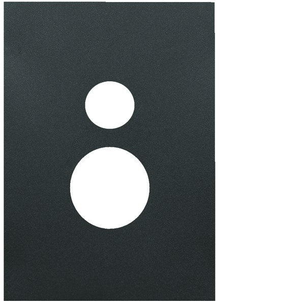 Finesse Switched Socket Cover Plate Sgl Vert Matt Black