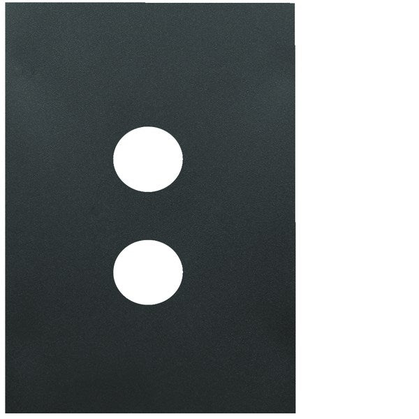 Finesse Switch Cover Plate 2Gang Matt Black