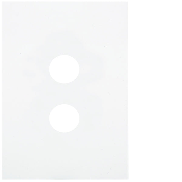 Finesse Switch Cover Plate 2Gang Matt White