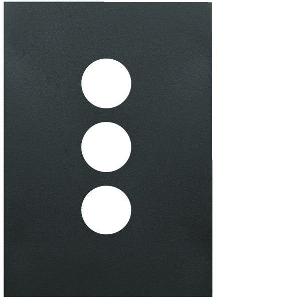 Finesse Switch Cover Plate 3Gang Matt Black