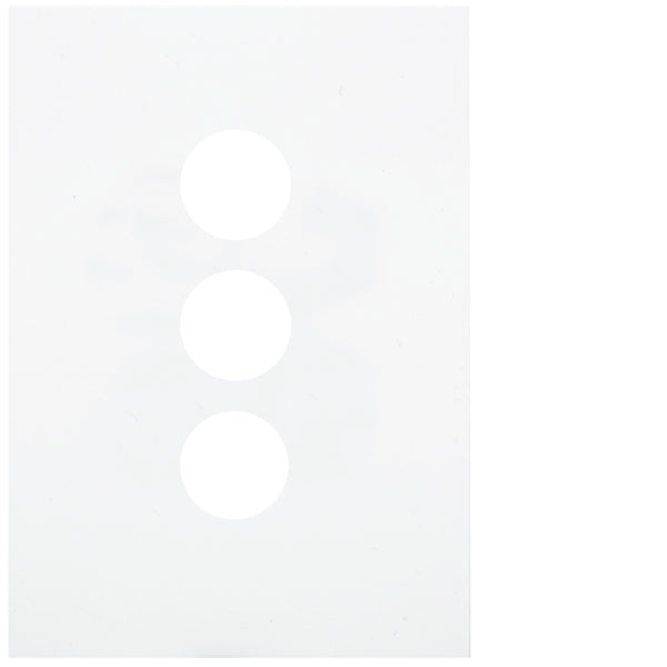 Finesse Switch Cover Plate 3Gang Matt White