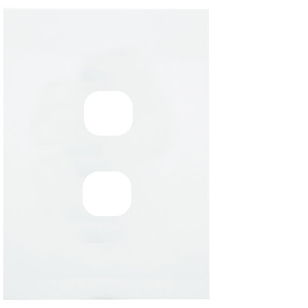 Finesse Cover Plate Hybrid 2Gang Gloss White