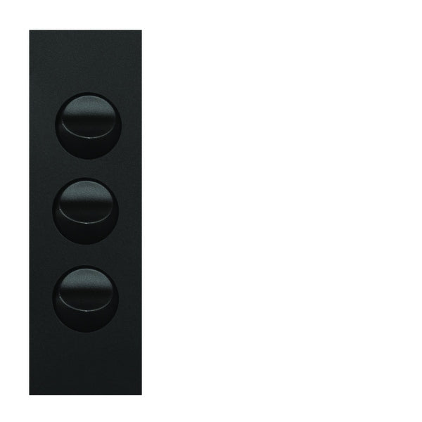 Finesse Switch Architrave 16AX Triple Matt Black
