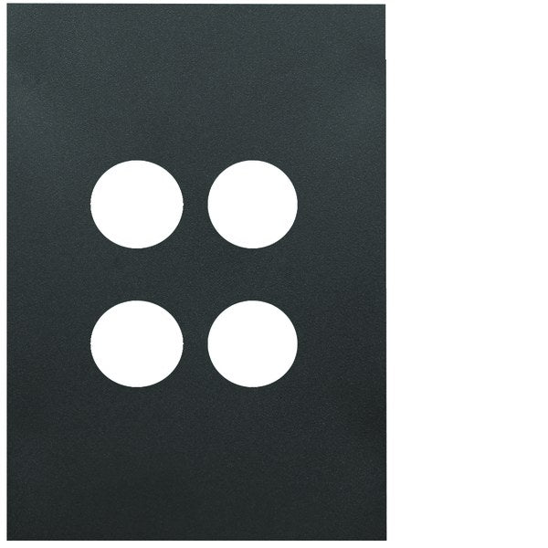Finesse Switch Plate 4Gang Matt Black