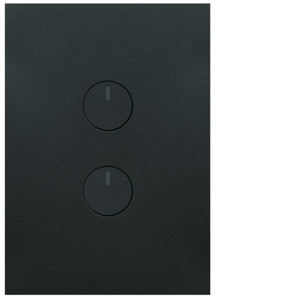 Finesse Switch Double Push Button Vert Matt Black