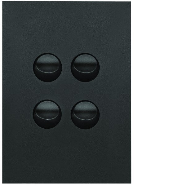 Finesse Switch 4Way Vert 16AX Matt Black