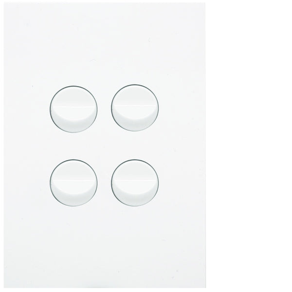 Finesse Switch 4Way Vert 16AX Matt White