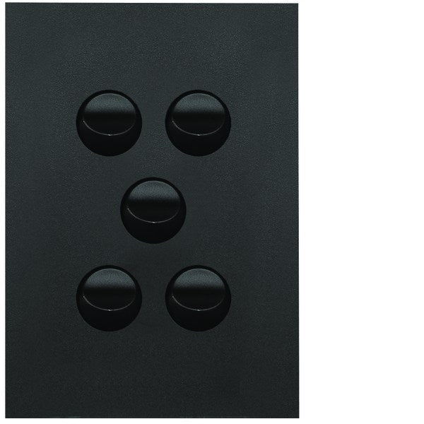 Finesse Switch 5Way Vert 16AX Matt Black