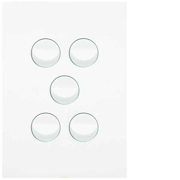 Finesse Switch 5Way Vert 16AX Matt White