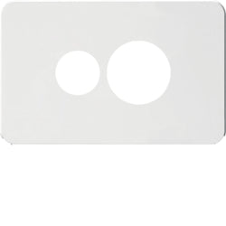 Silhouette Cover Plate Switched Socket Sgl Horiz Matt White