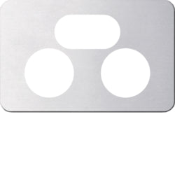Silhouette Cover Plate Switched Socket Dbl Horiz White