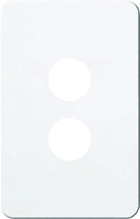 Silhouette Cover Plate LP 2 Gang Vert White