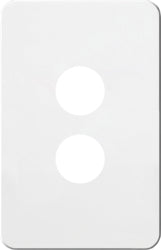 Silhouette Cover Plate LP 2 Gang Vertical Matt White