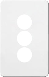 Silhouette Cover Plate LP 3 Gang Vertical Matt White