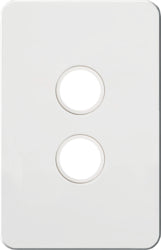 Silhouette Grid & Cover Only 2 Gang Matt White