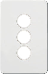Silhouette Grid & Cover Only 3 Gang Matt White