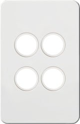 Silhouette Grid & Cover Only 4 Gang Matt White