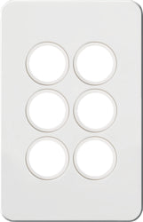 Silhouette Grid & Cover Only 6 Gang Matt White