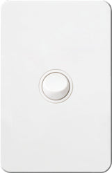 Silhouette Switch 1 Gang Vertical 16AX Matt White