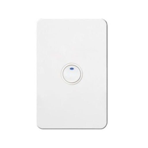 Silhouette Tactile Switch Knx 1 Gang LED Matt White