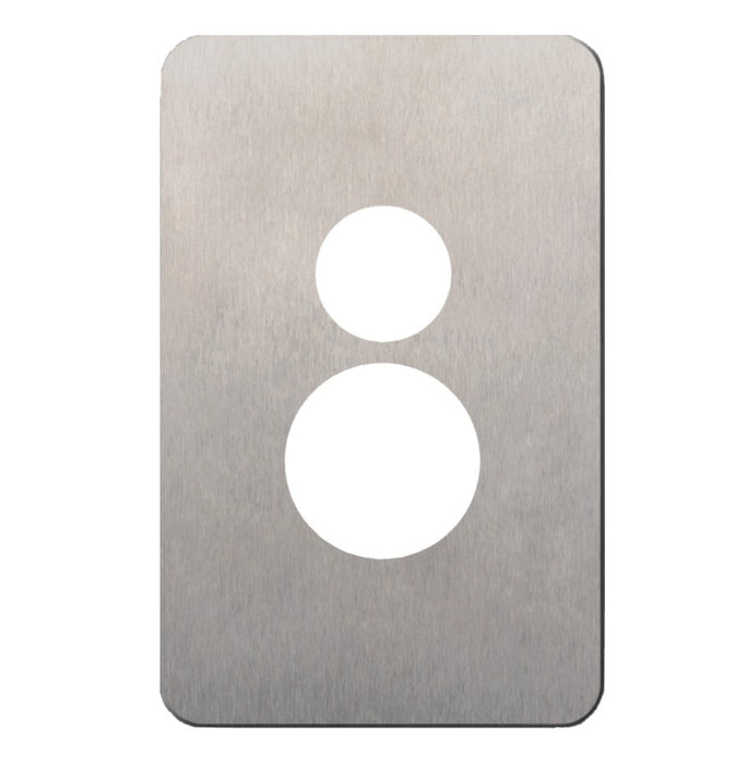 Silhouette Cover Plate Switched Socket Sgl Vert Ss