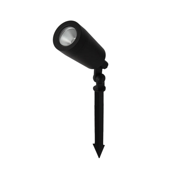 Ext Spot 7W Mini Spike 2700K IP67 Dim Black