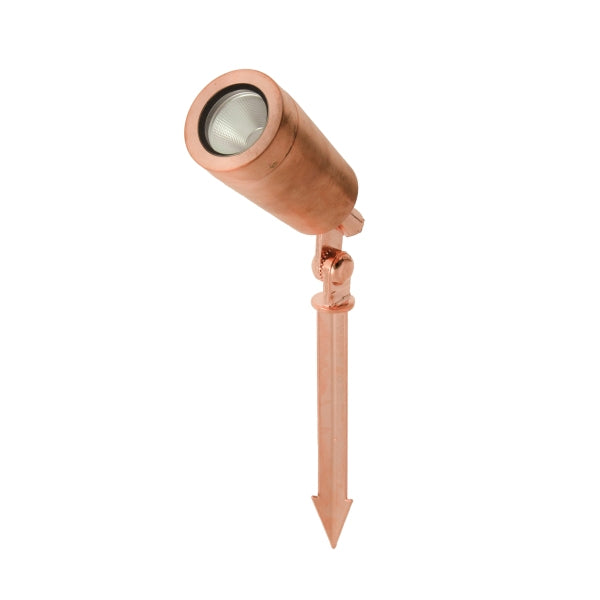 Ext Spot 7W Mini Spike 2700k IP67 Dim Copper