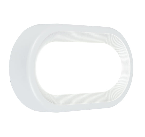 Bulkhead Oval 8.5W 510lm Warm White 240V White