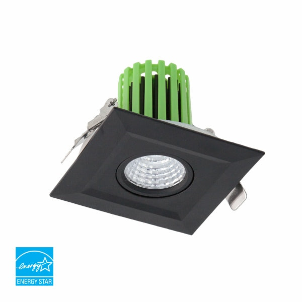 Ext Downlight Sq Tilt 12W Dim UID 260mA CC WW Bk